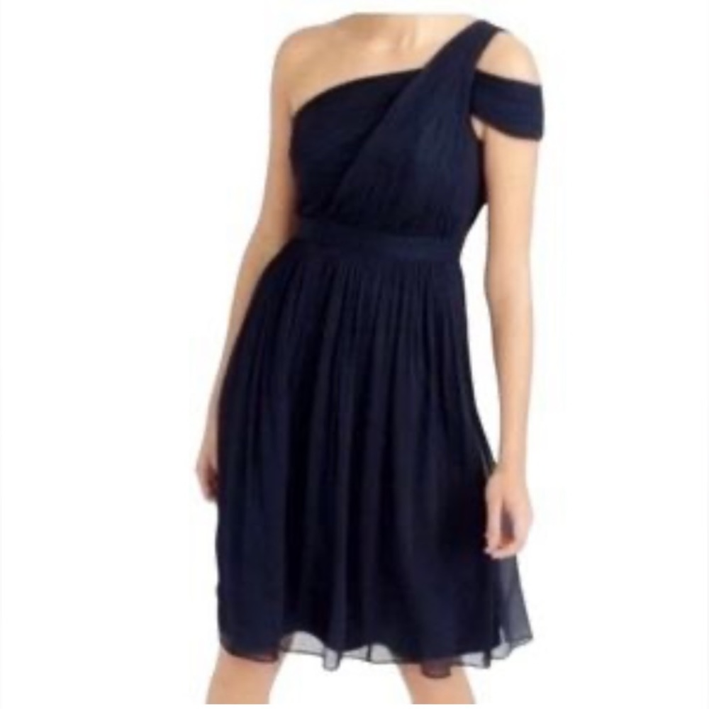 J.Crew cara silk chiffon formal dress